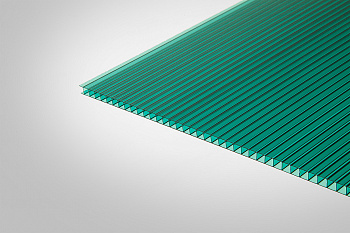 Сотовый поликарбонат 4 мм мм зеленый 2100х6000 мм