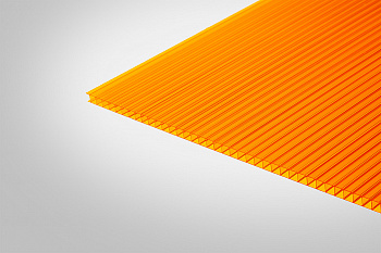 Сотовый поликарбонат Колибри 8 мм оранжевый 12,0*2,1м
