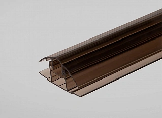 Профиль соединительный разъёмный крышка 6-16 бронзовый 6м