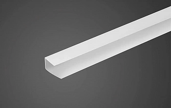 Профиль торцевой 8мм белый 2,1м