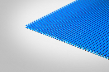 Сотовый поликарбонат 4 мм мм синий 2100х6000 мм